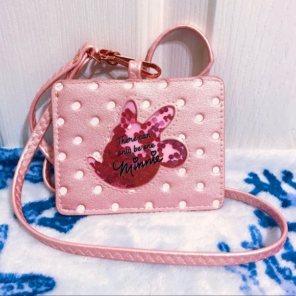 NWOT 💗 Loungefly Minnie Mouse Polka Dot Lanyard